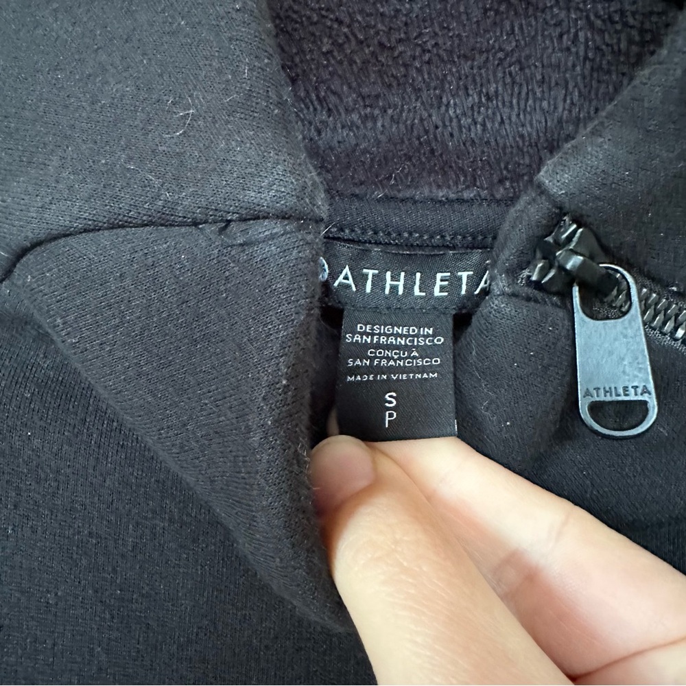 Athleta Black Cozy Karma Asymmetrical Pullover - Picture 7 of 13